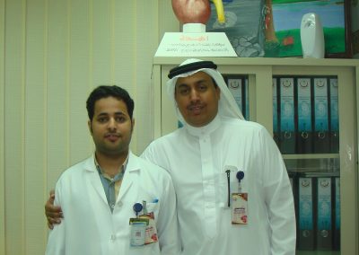 مع الزميل عثمان السلمي عام 2008